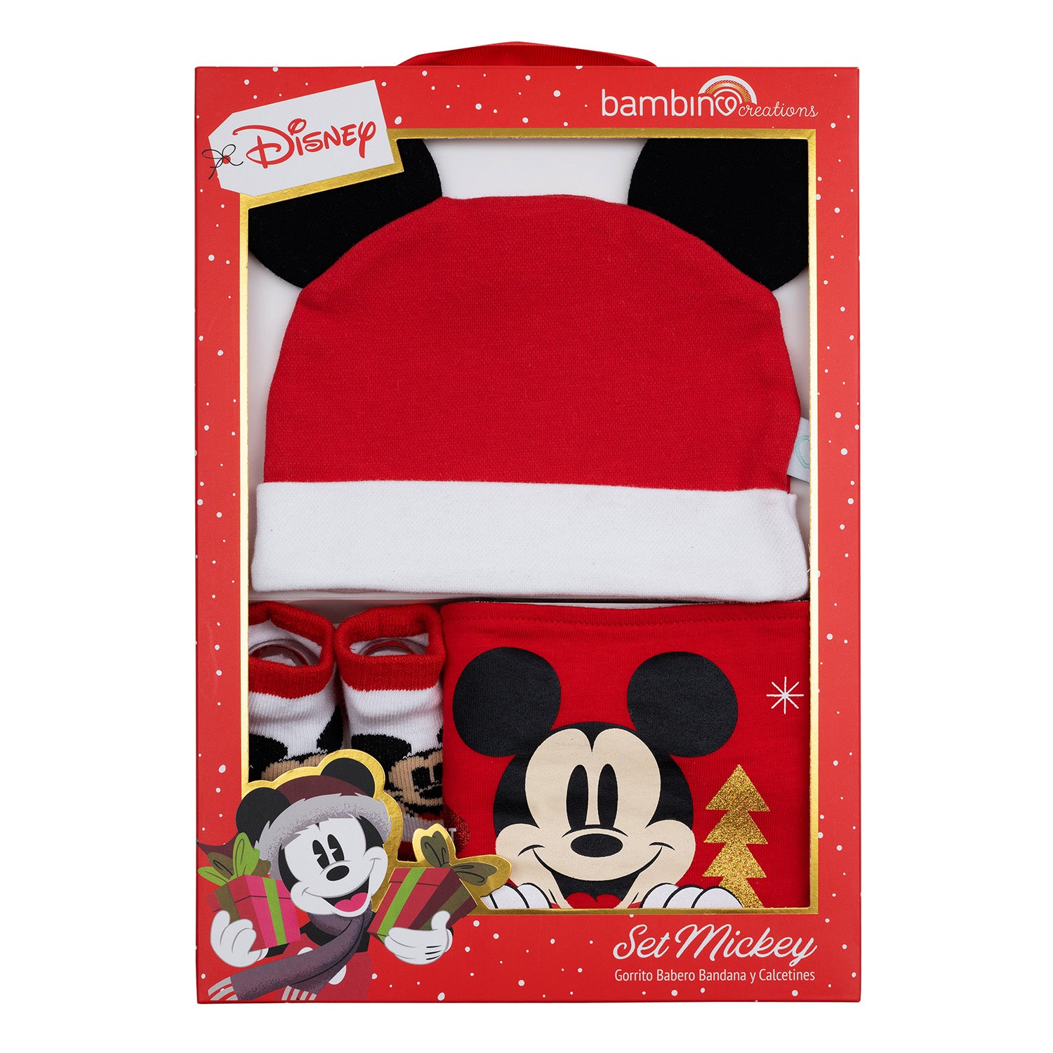 Bambino - Set 3 Piezas Mickey ¡Especial Navidad 🎄🎅🏻!