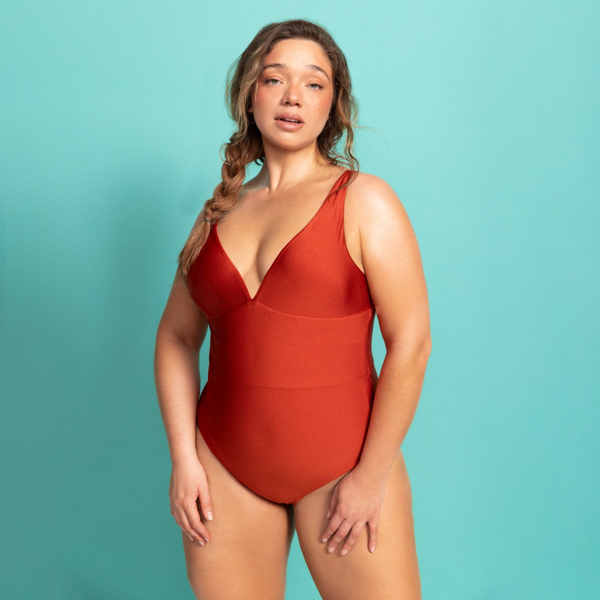 Wavy - Traje De Baño Clasico Ocre