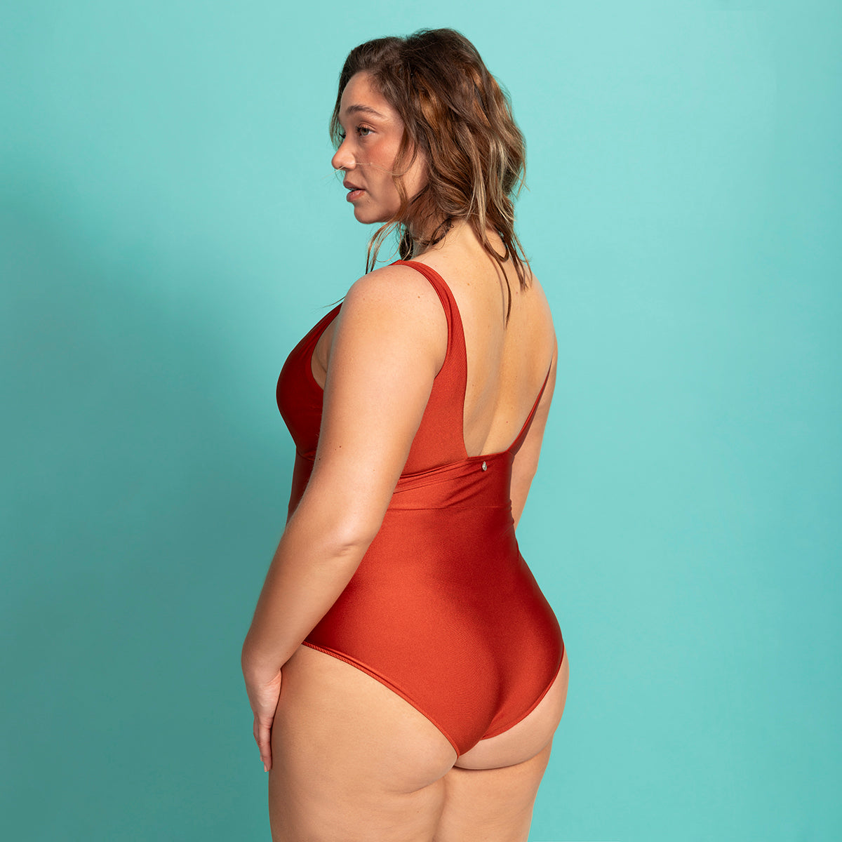 Wavy - Traje De Baño Clasico Ocre