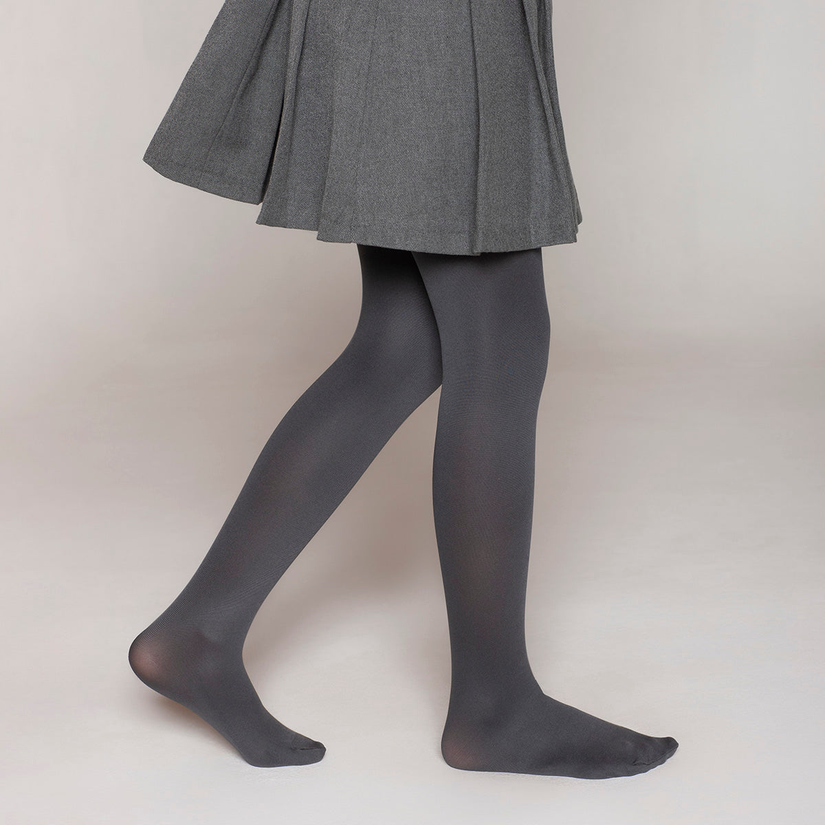 Monarch - Ballerina Escolar Elasticada Gris
