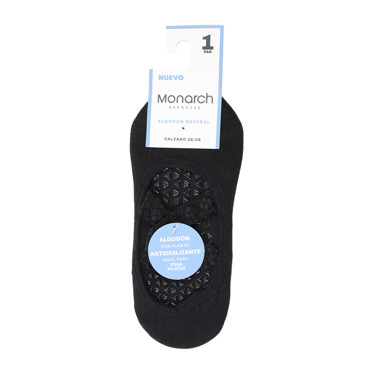 Monarch - Calcetín Yoga Antideslizante Cruzado