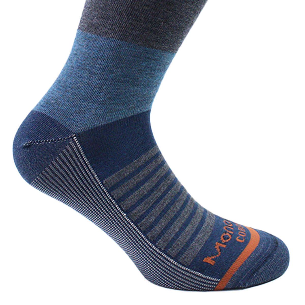 Monarch - 2 Pares Calcetines Cobre Largo Americano Rayas