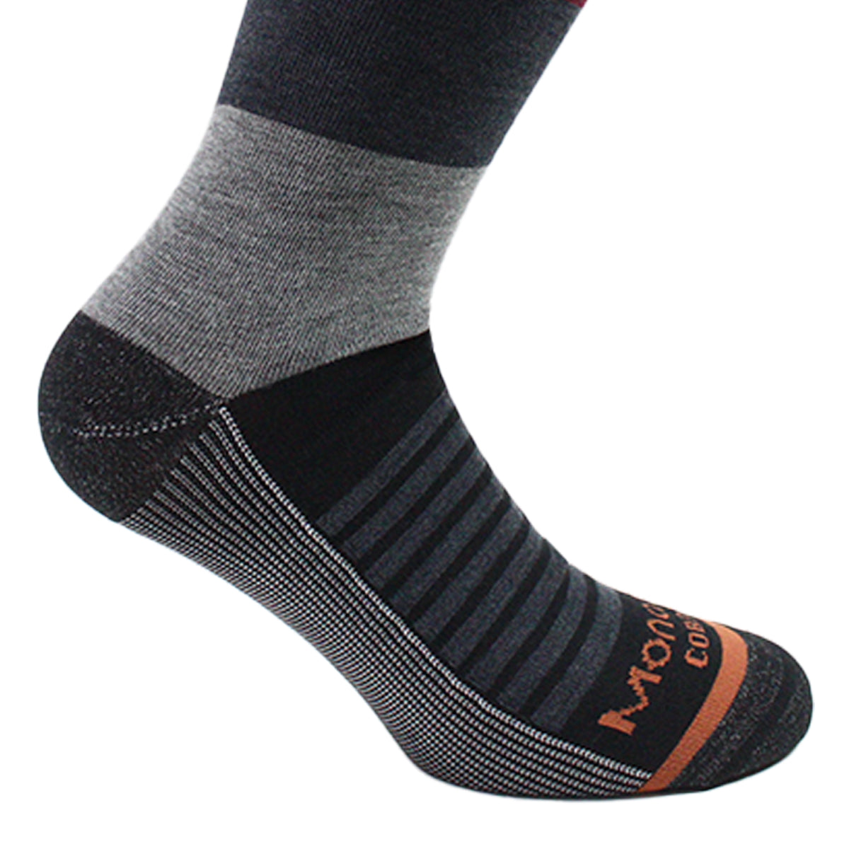 Monarch - 2 Pares Calcetines Cobre Largo Americano Rayas