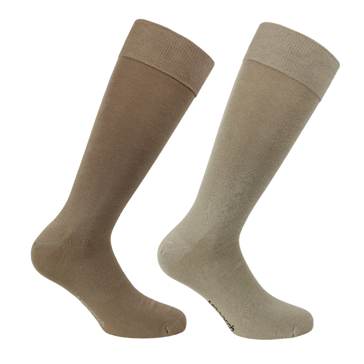 Monarch - 2 Pares Calcetines Bamboo Liso Hombre Arena