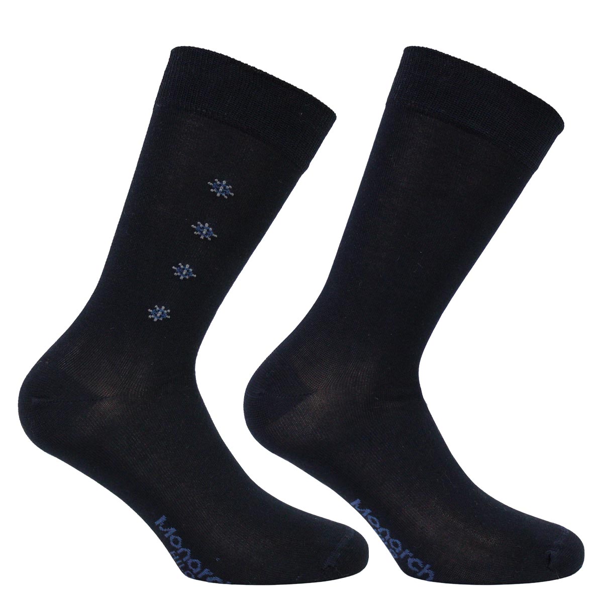 Monarch - 2 Pares Calcetín Hilo Barra Largo Americano