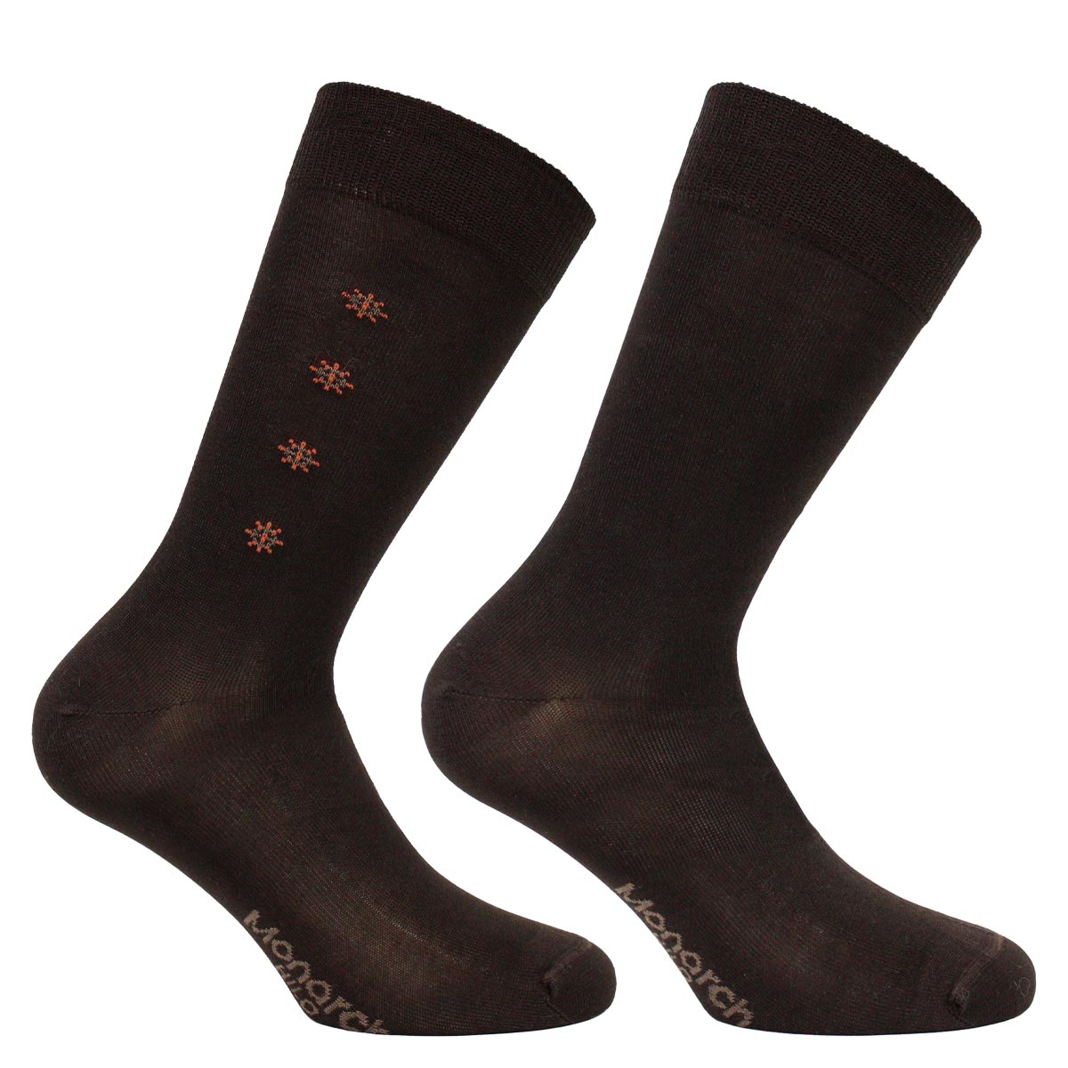 Monarch - 2 Pares Calcetín Hilo Barra Largo Americano