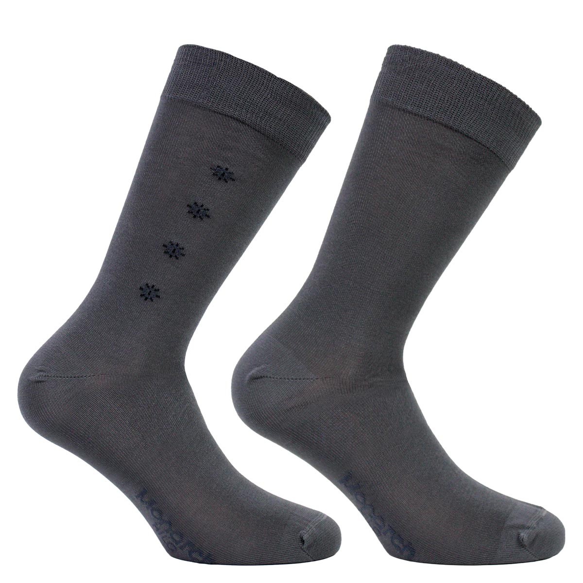 Monarch - 2 Pares Calcetín Hilo Barra Largo Americano