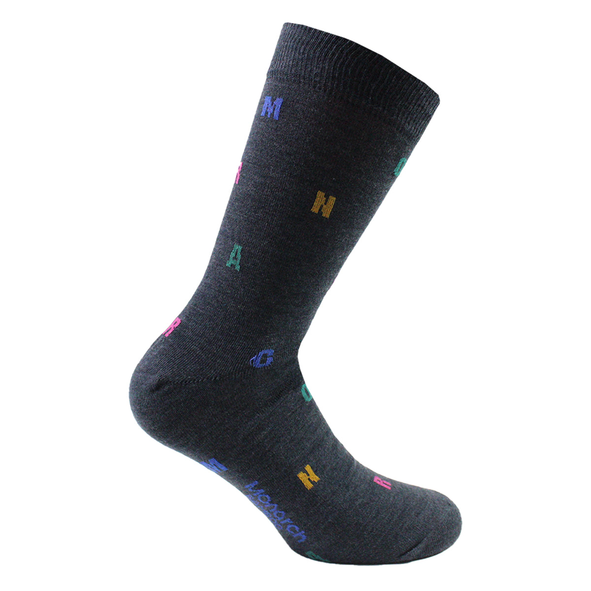 Monarch - 2 Pares Calcetín Bamboo Letras