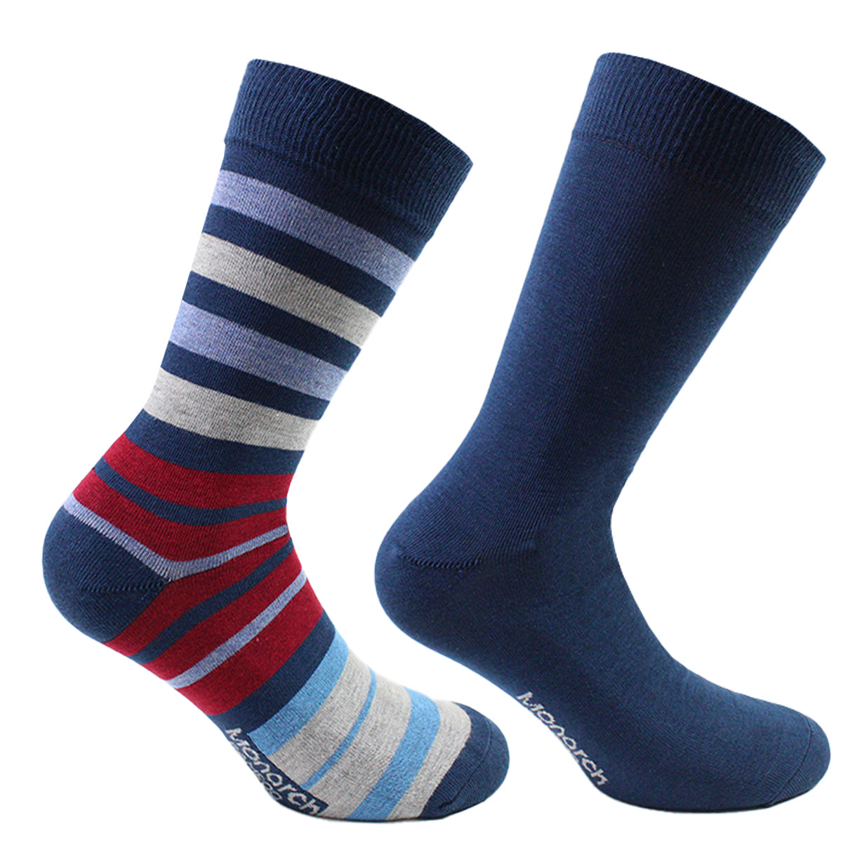 Monarch - 2 Pares Calcetín Bamboo Franjas