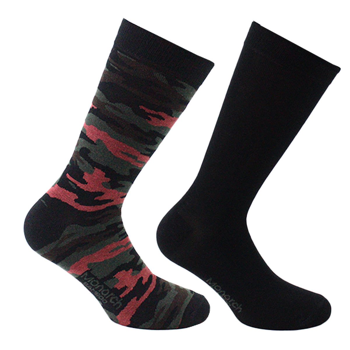 Monarch - 2 Pares Calcetín Bamboo Comando Largo Americano