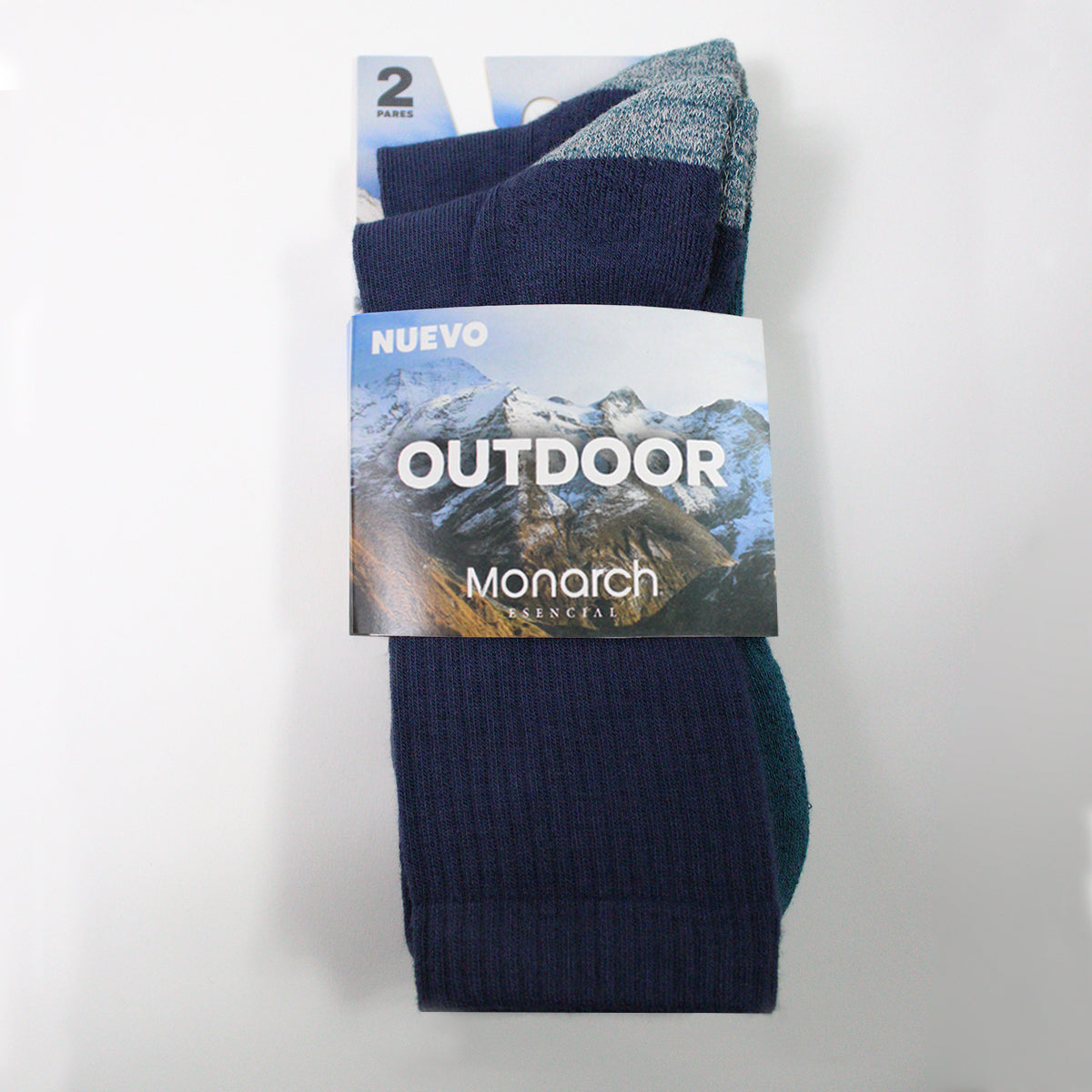 Monarch - 2 Pares Calcetín Outdoor Bamboo + Coolmax Largo Americano