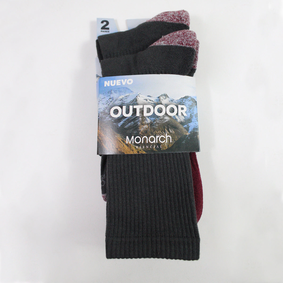 Monarch - 2 Pares Calcetín Outdoor Bamboo + Coolmax Largo Americano