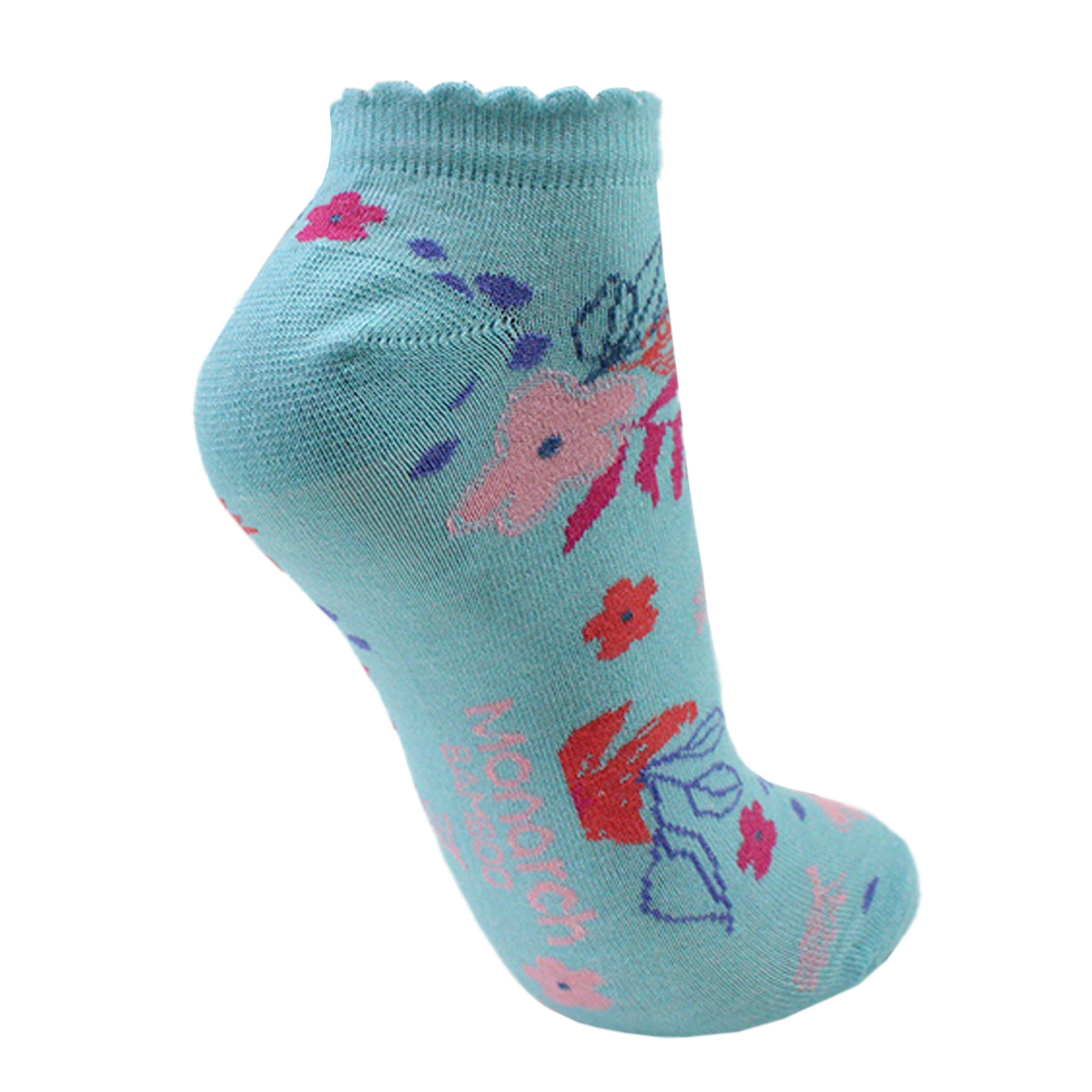 Monarch - 2 Pares Calcetín Bamboo Flores