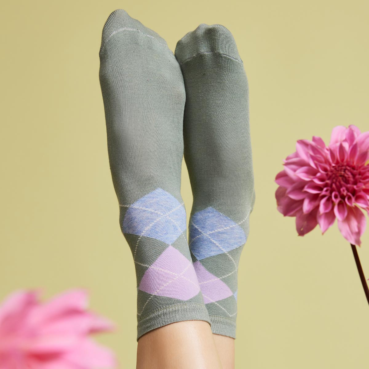 Monarch - 2 Pares Calcetín Bamboo Rombos