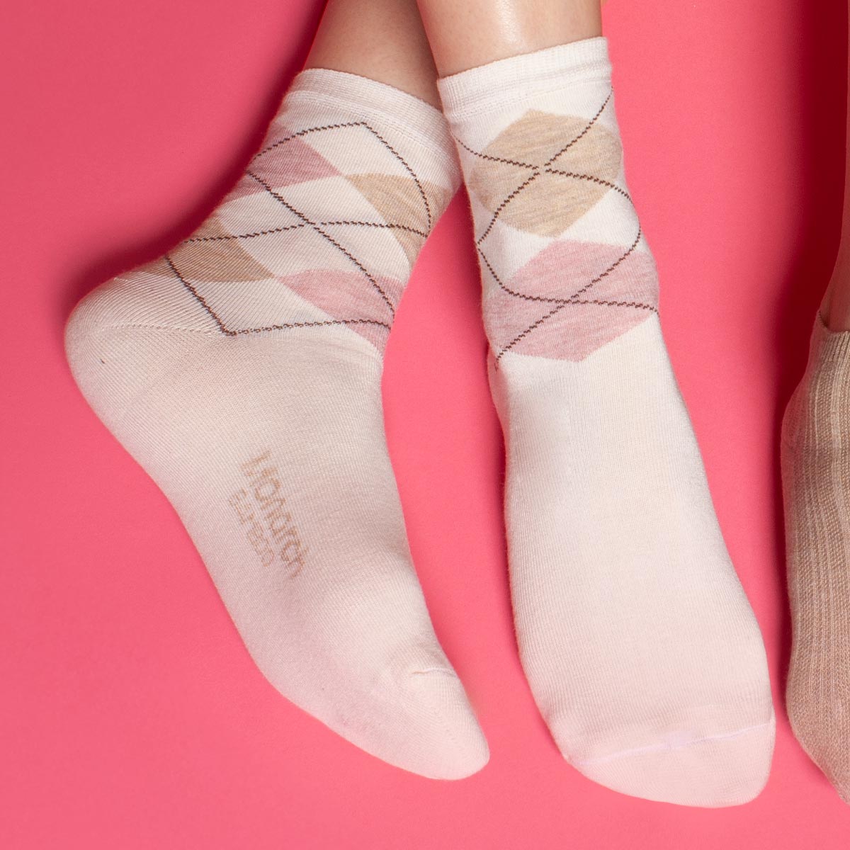 Monarch - 2 Pares Calcetín Bamboo Rombos