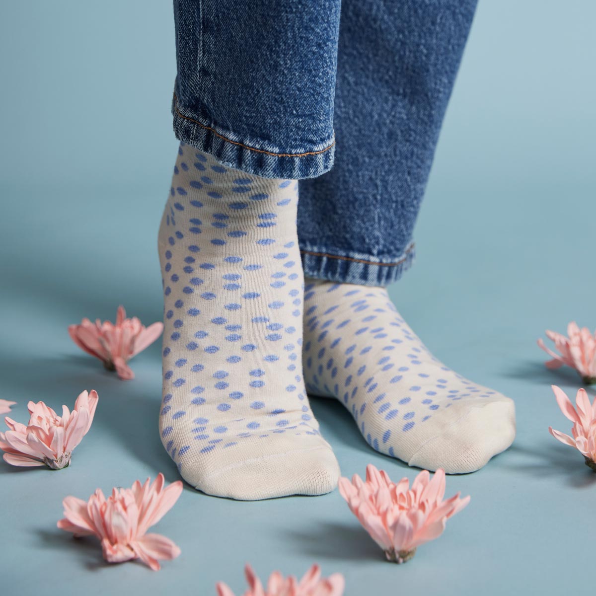 Monarch - 2 Pares Calcetín Bamboo Lunares