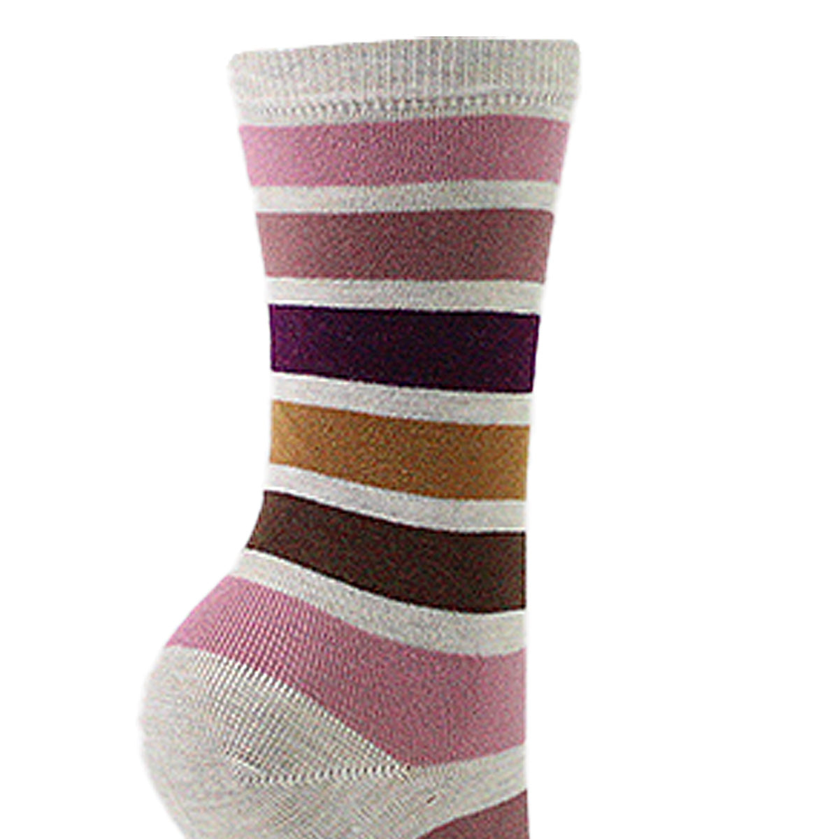 Monarch - 2 Pares Calcetín Bamboo Diseño Franjas Loft Largo 3/4