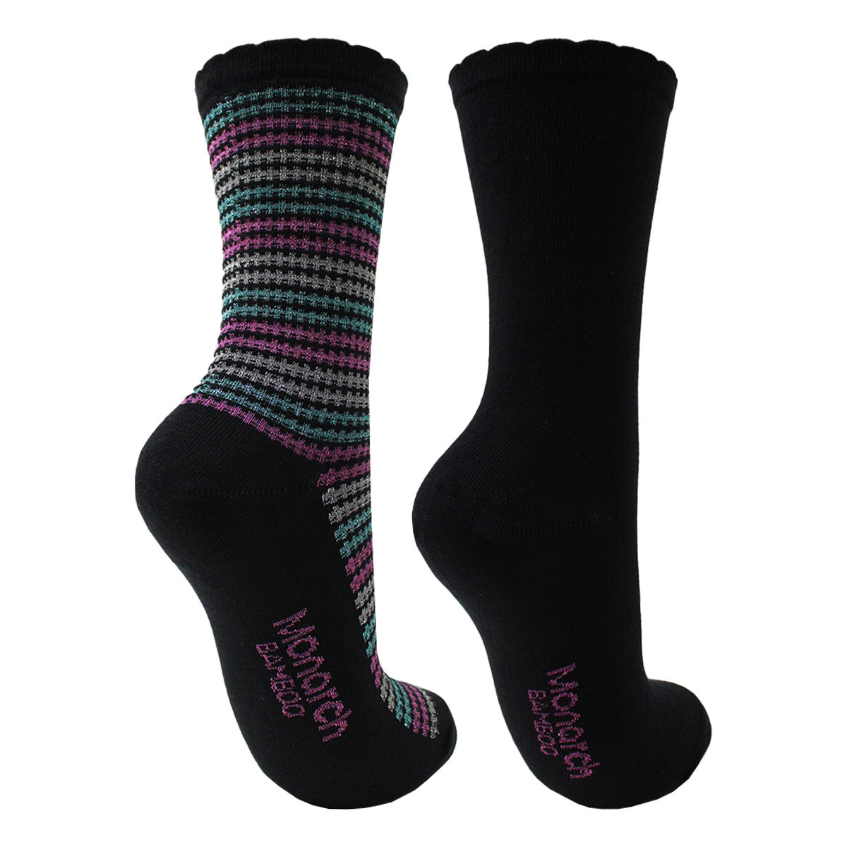 Monarch - 2 Pares Calcetín Bamboo Diseño Lurex