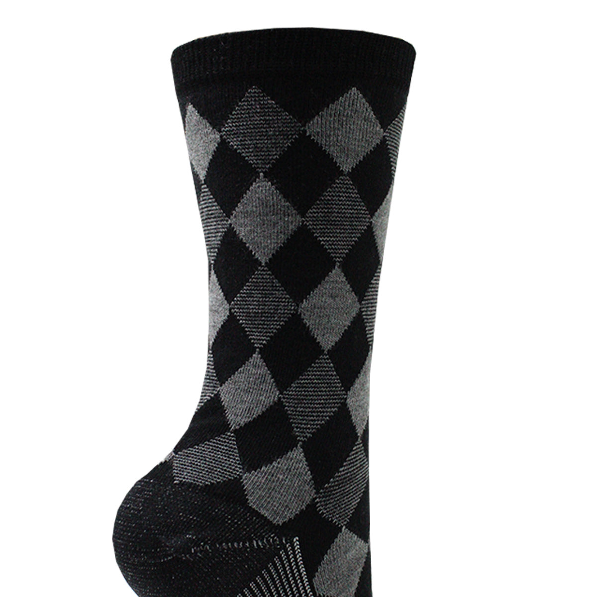 Monarch - 2 Pares Calcetín Cobre + Algodón Diseño Rombo Largo 3/4