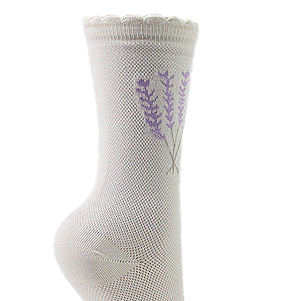 Monarch - 2 Pares Calcetín Bamboo Diseño Ramito Relieve Largo 3/4