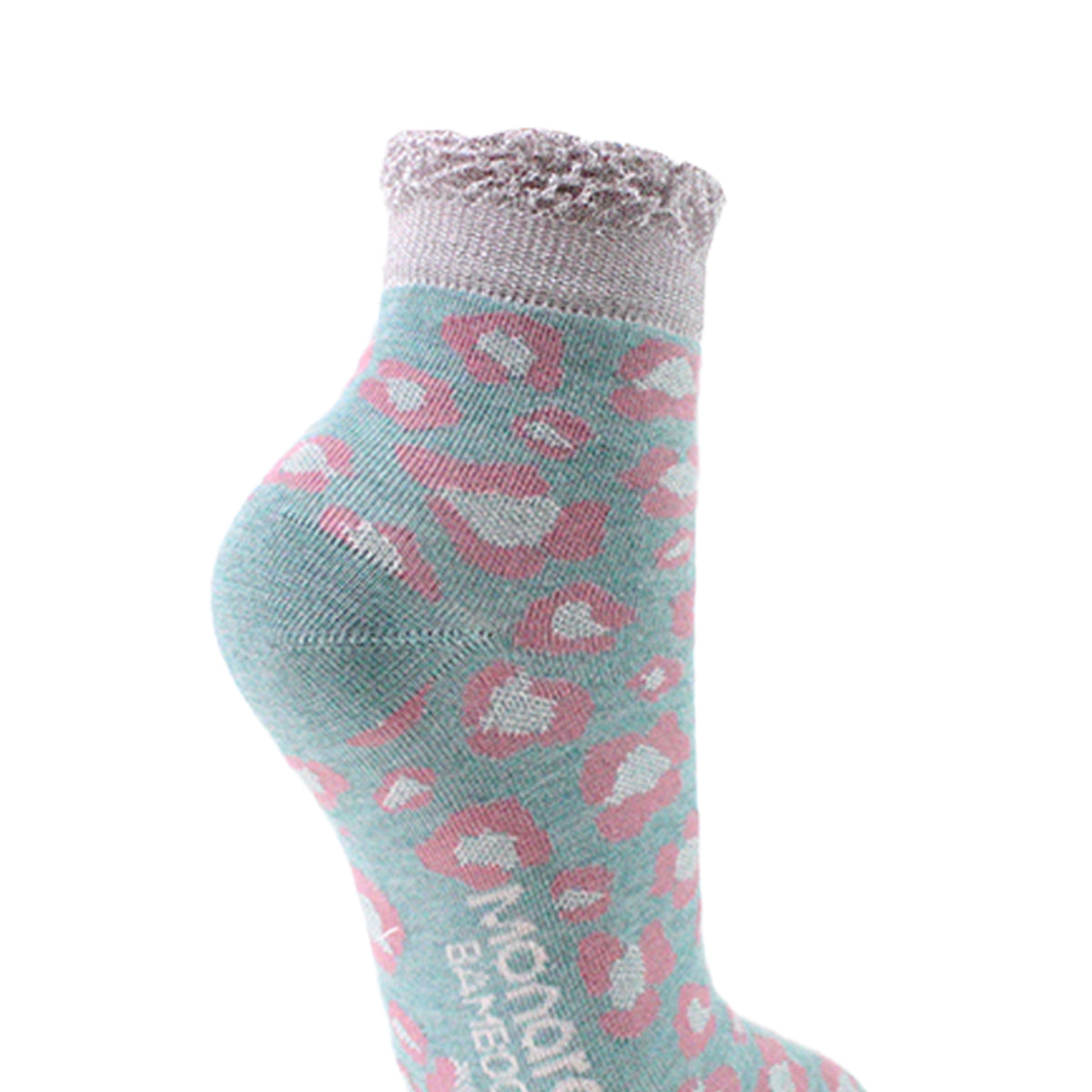 Monarch - 2 Pares Calcetín Bamboo Largo 1/4 Print Brillo