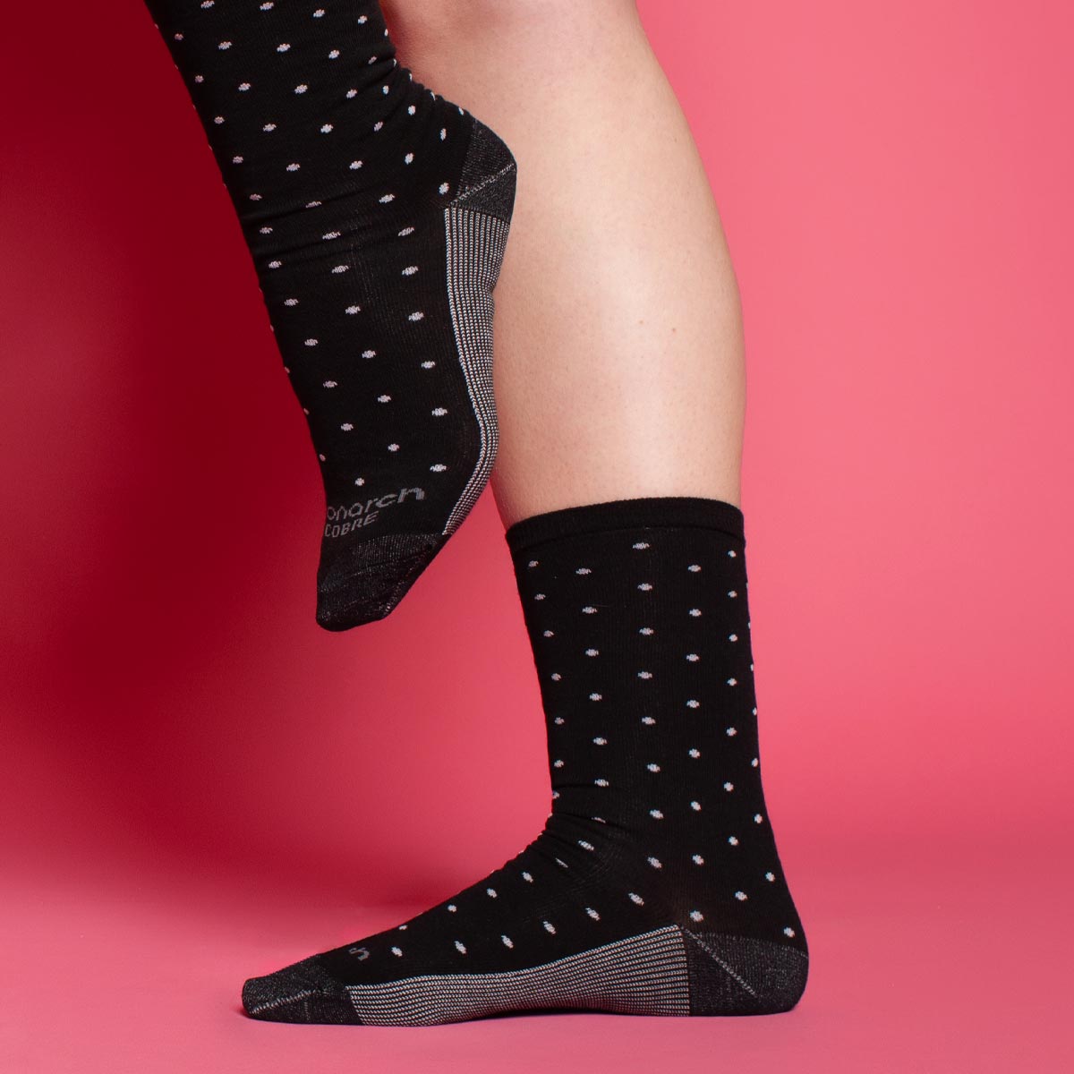 Monarch - 2 Pares Calcetín Cobre Puntos