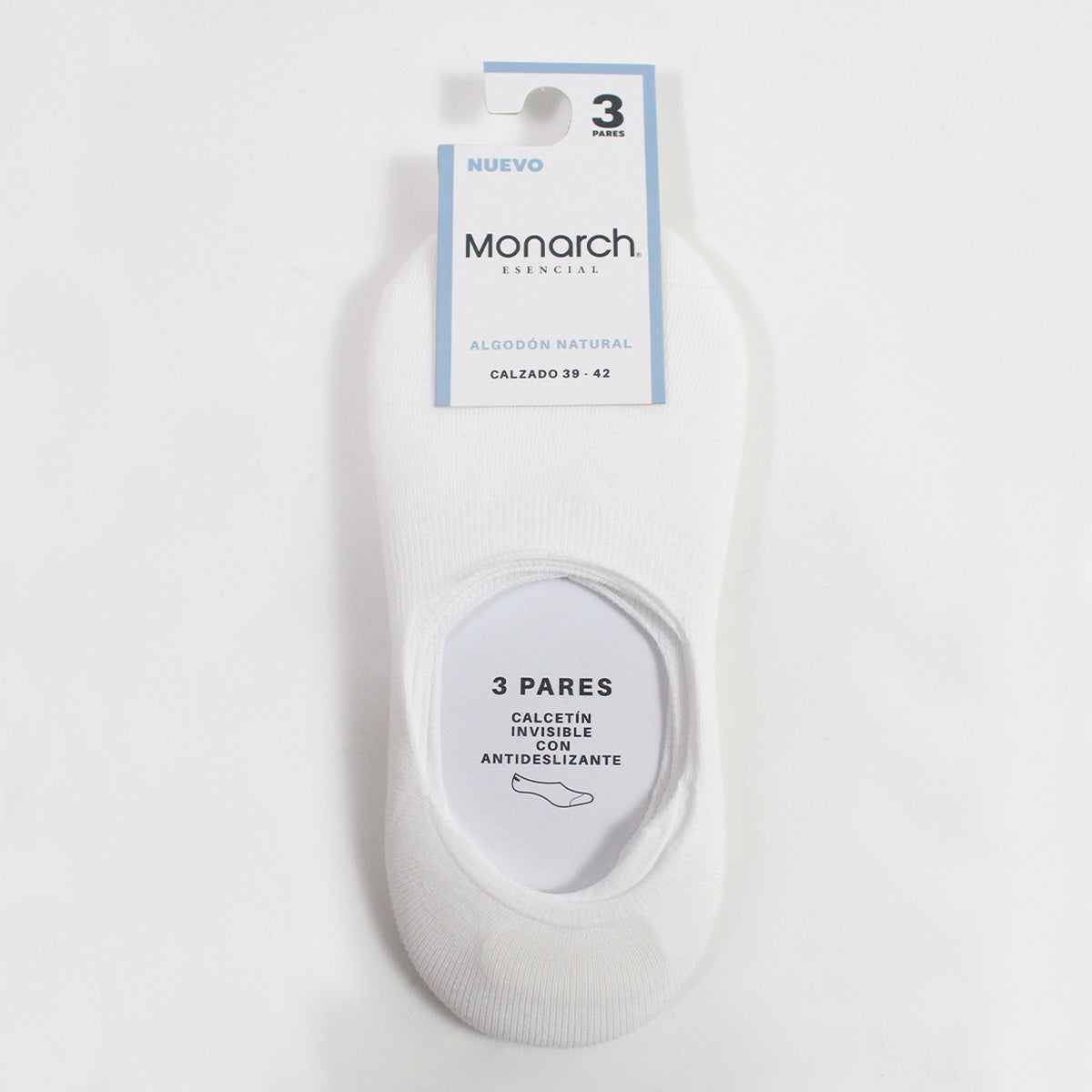 Monarch - 3 Pares Calcetín Invisible Algodón