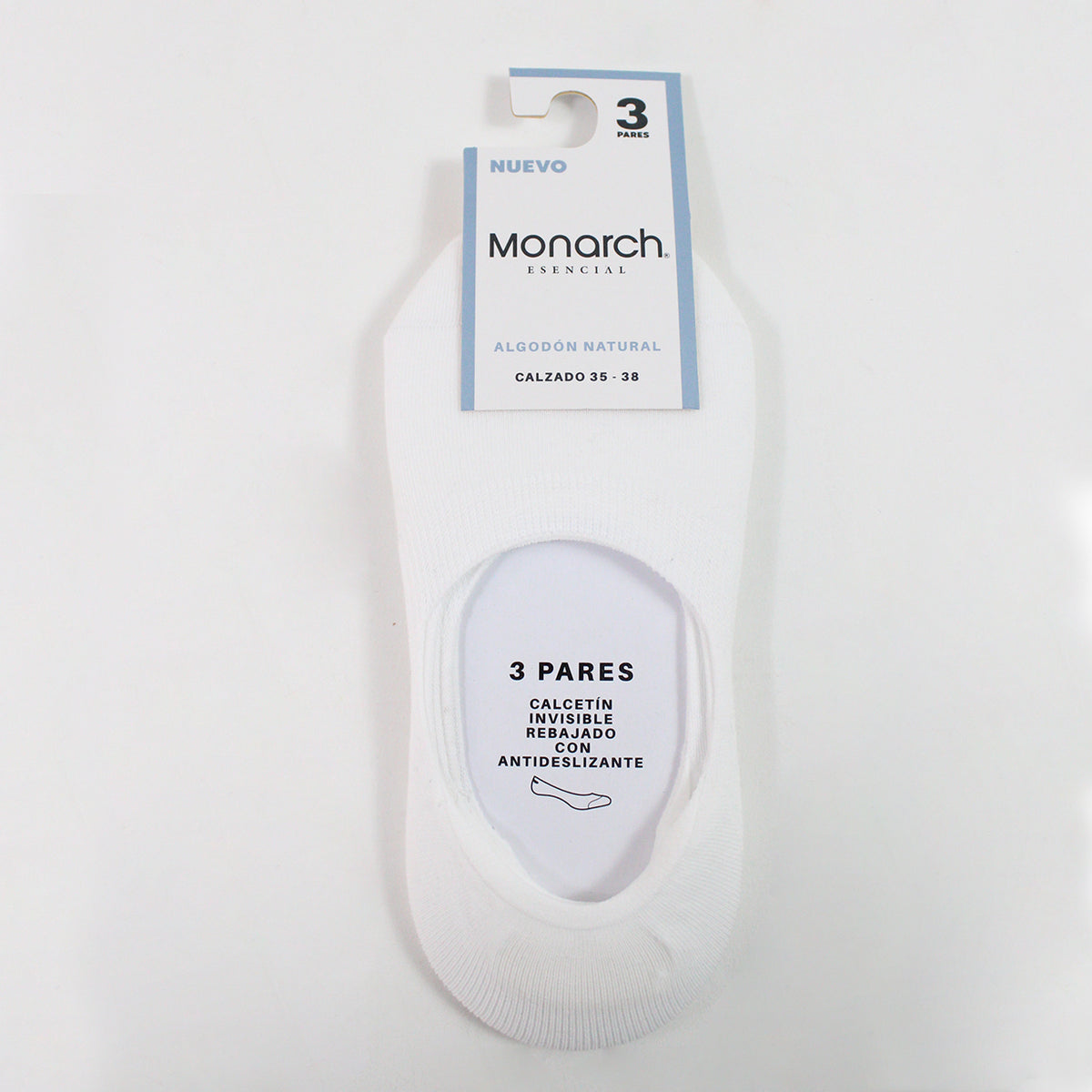 Monarch - 3 Pares Calcetín Algodón Largo Rebajado