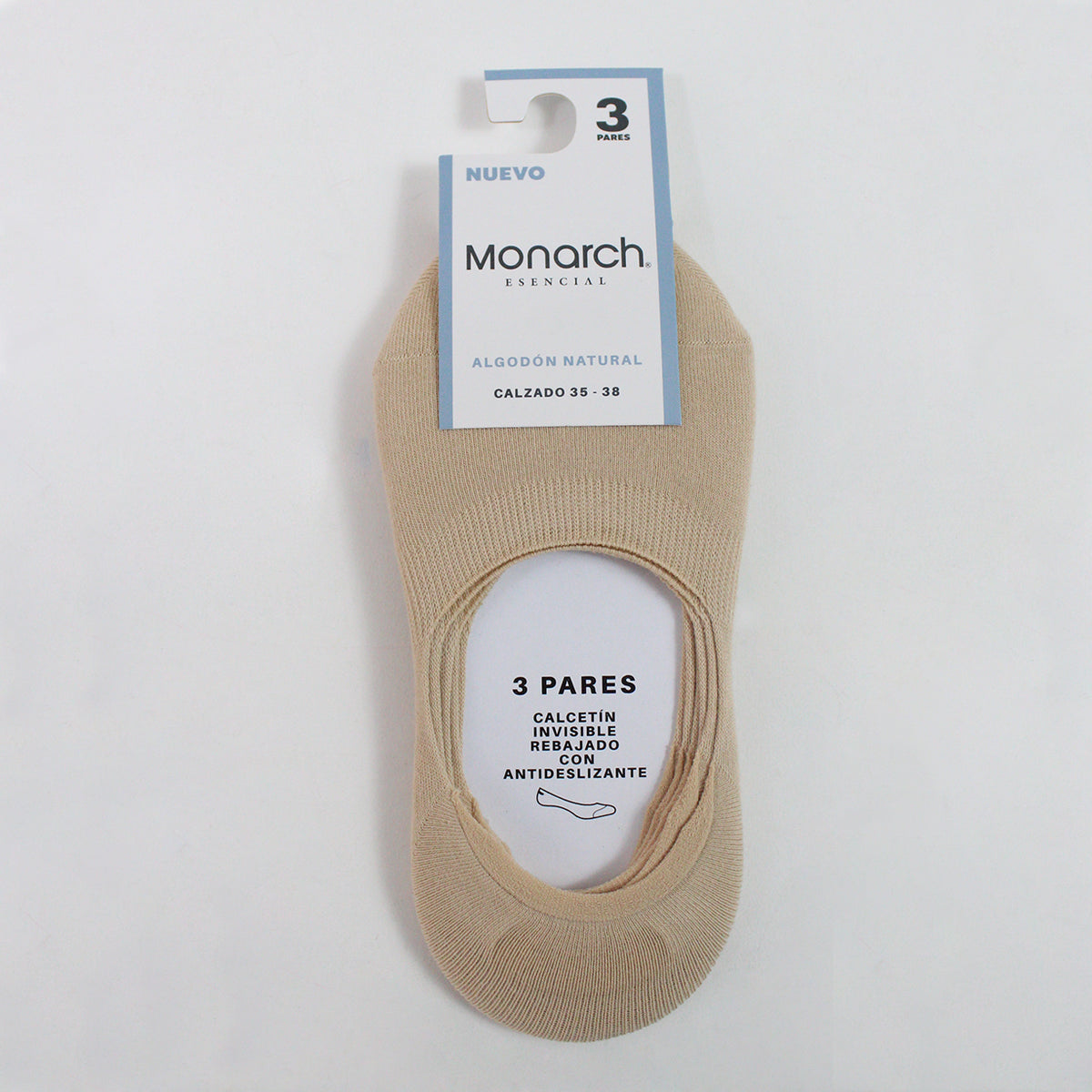 Monarch - 3 Pares Calcetín Algodón Largo Rebajado
