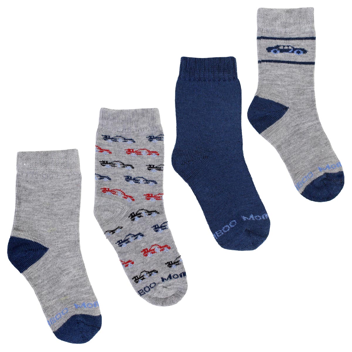 Monarch - 4 Pares Calcetín Bamboo Autos
