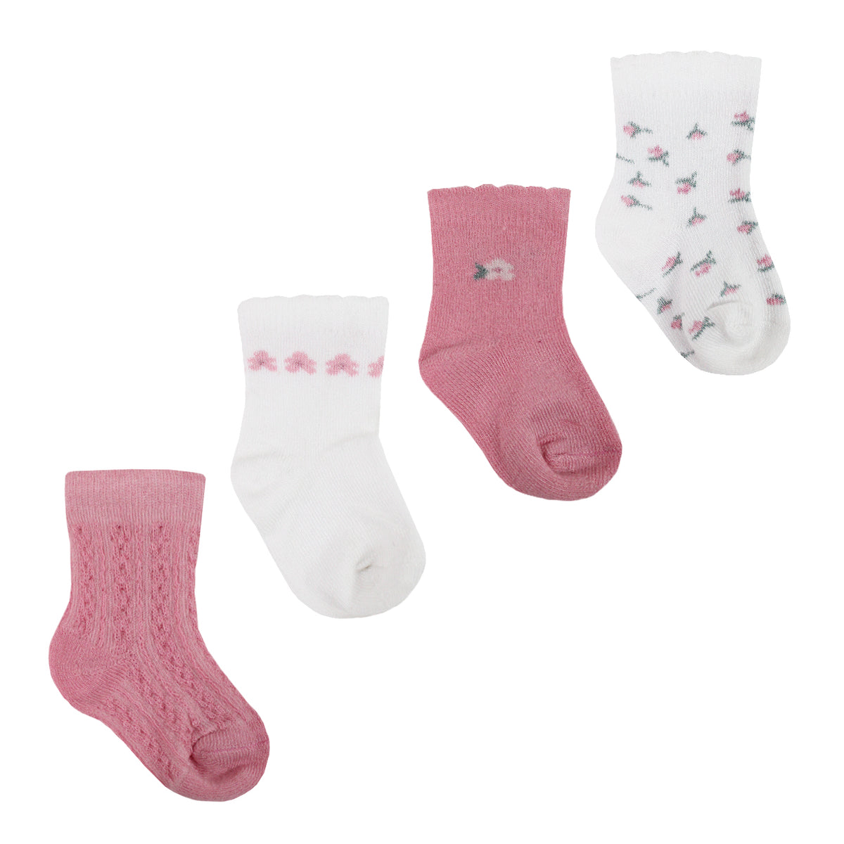 Monarch - 4 Pares Calcetín Bamboo Flores