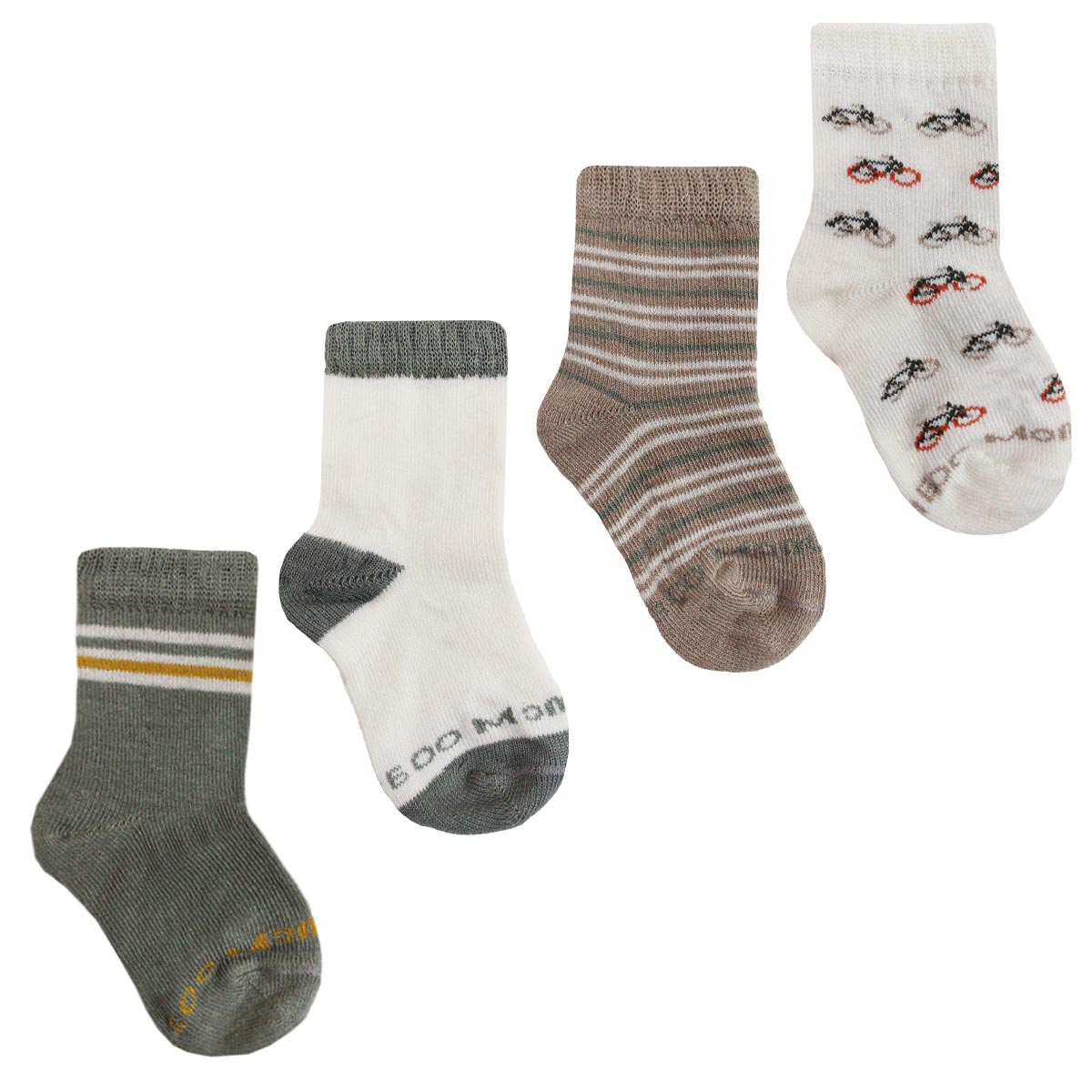 Monarch - 4 Pares Calcetín Bamboo Moto