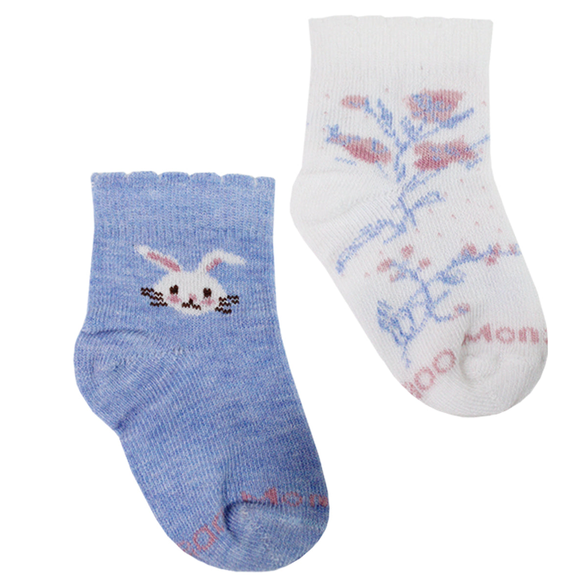 Monarch - 4 Pares Calcetín Bamboo Rosas