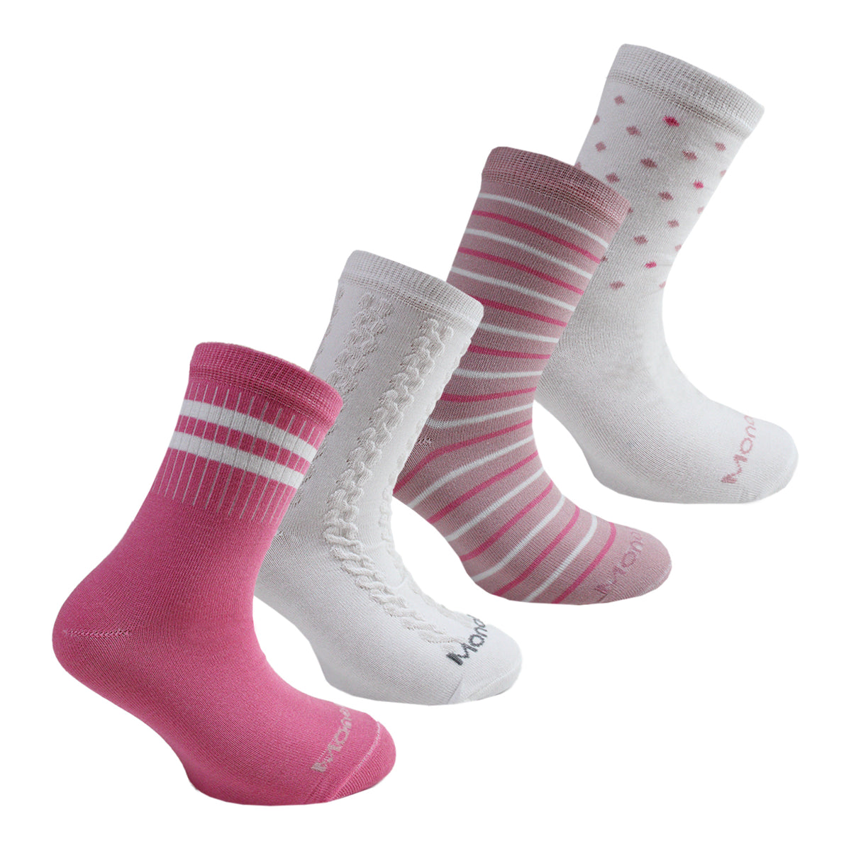 4 Pares Calcetín Bamboo Puntitos 3/4