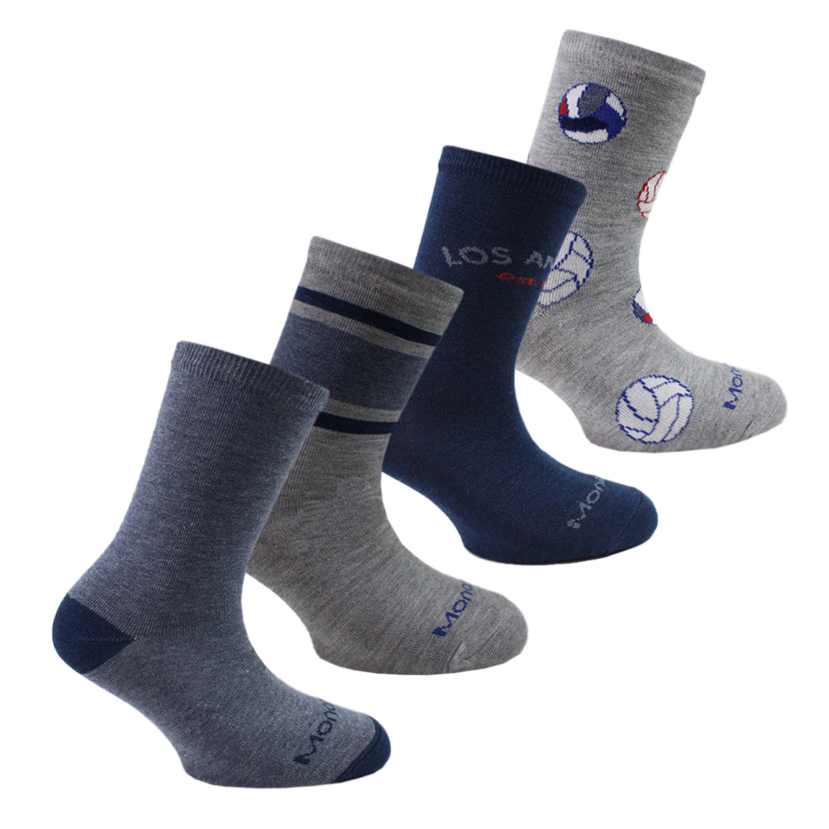 4 Pares Calcetín Bamboo Play 3/4