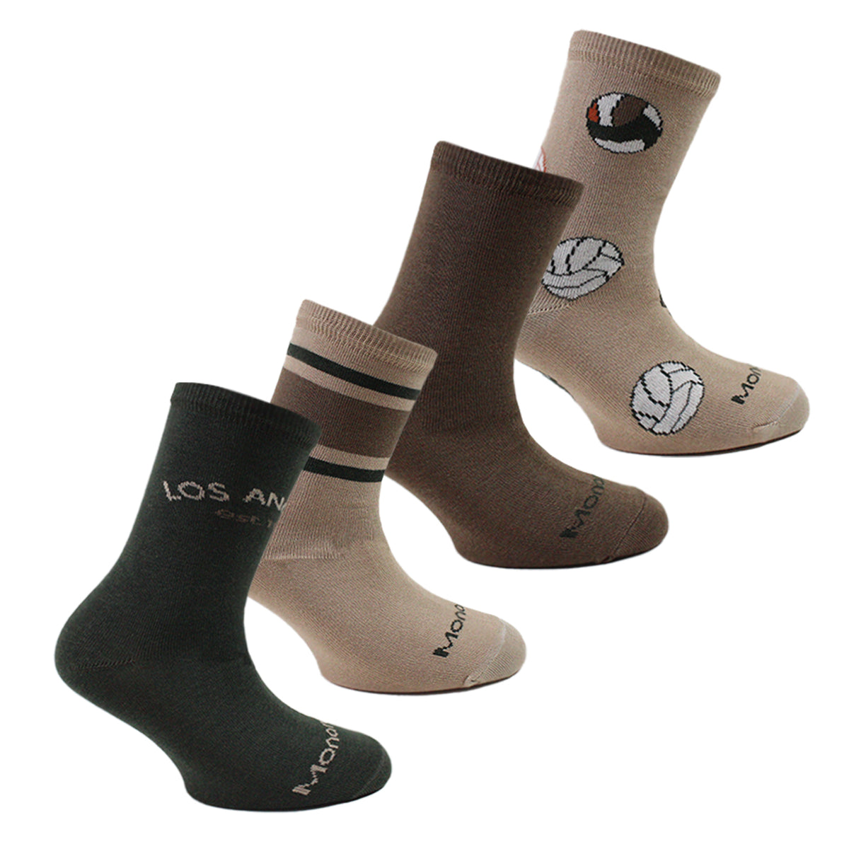 4 Pares Calcetín Bamboo Play 3/4