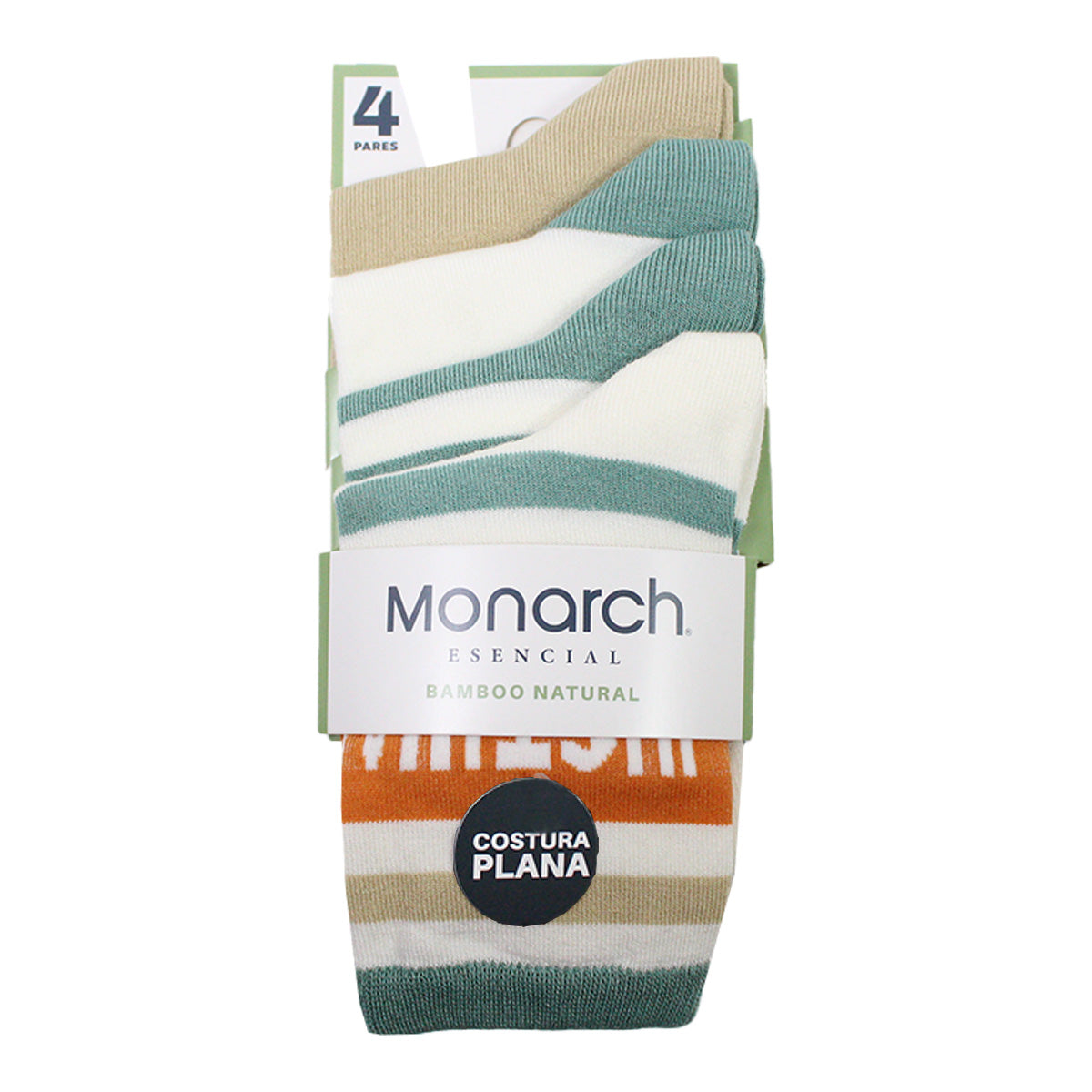 Monarch - Calcetin Bamboo Franja Largo 3/4