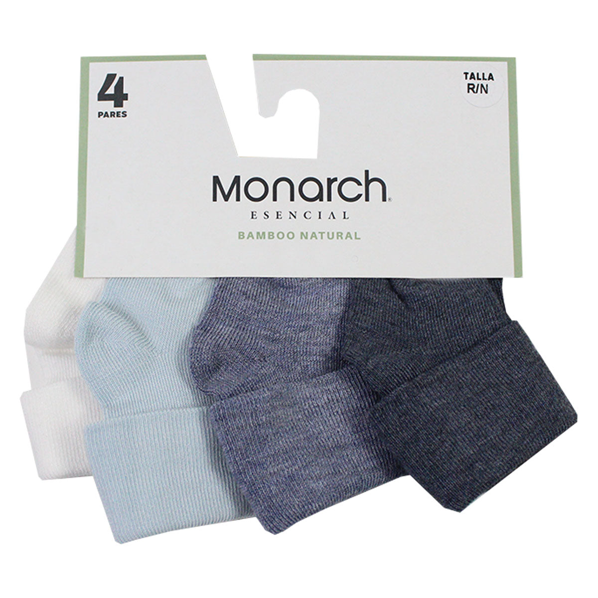Monarch - 4 Pares Calcetines Bamboo Con Vuelta