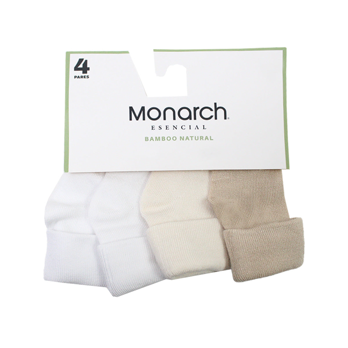 Monarch - 4 Pares Calcetines Bamboo Con Vuelta
