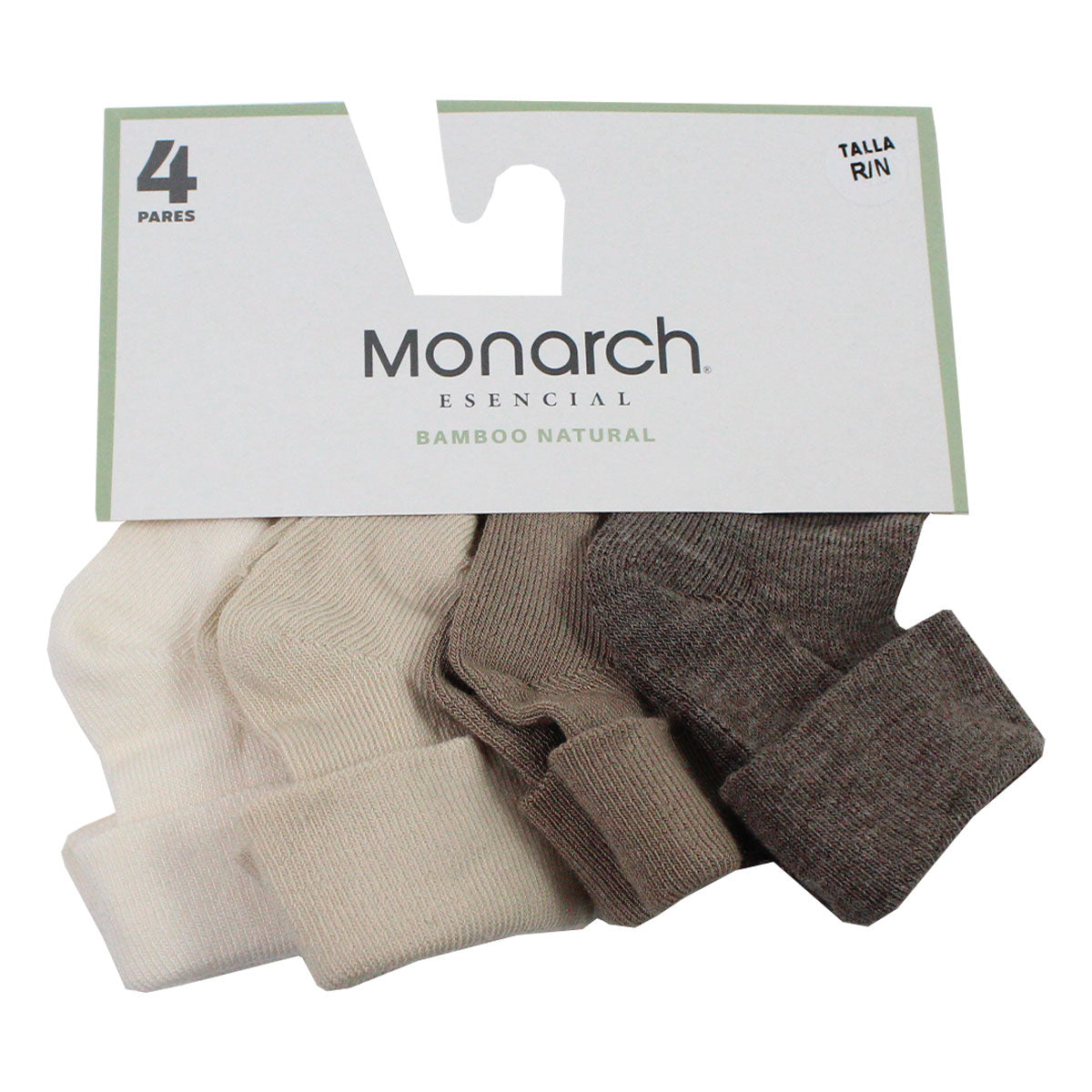 Monarch - 4 Pares Calcetines Bamboo Con Vuelta