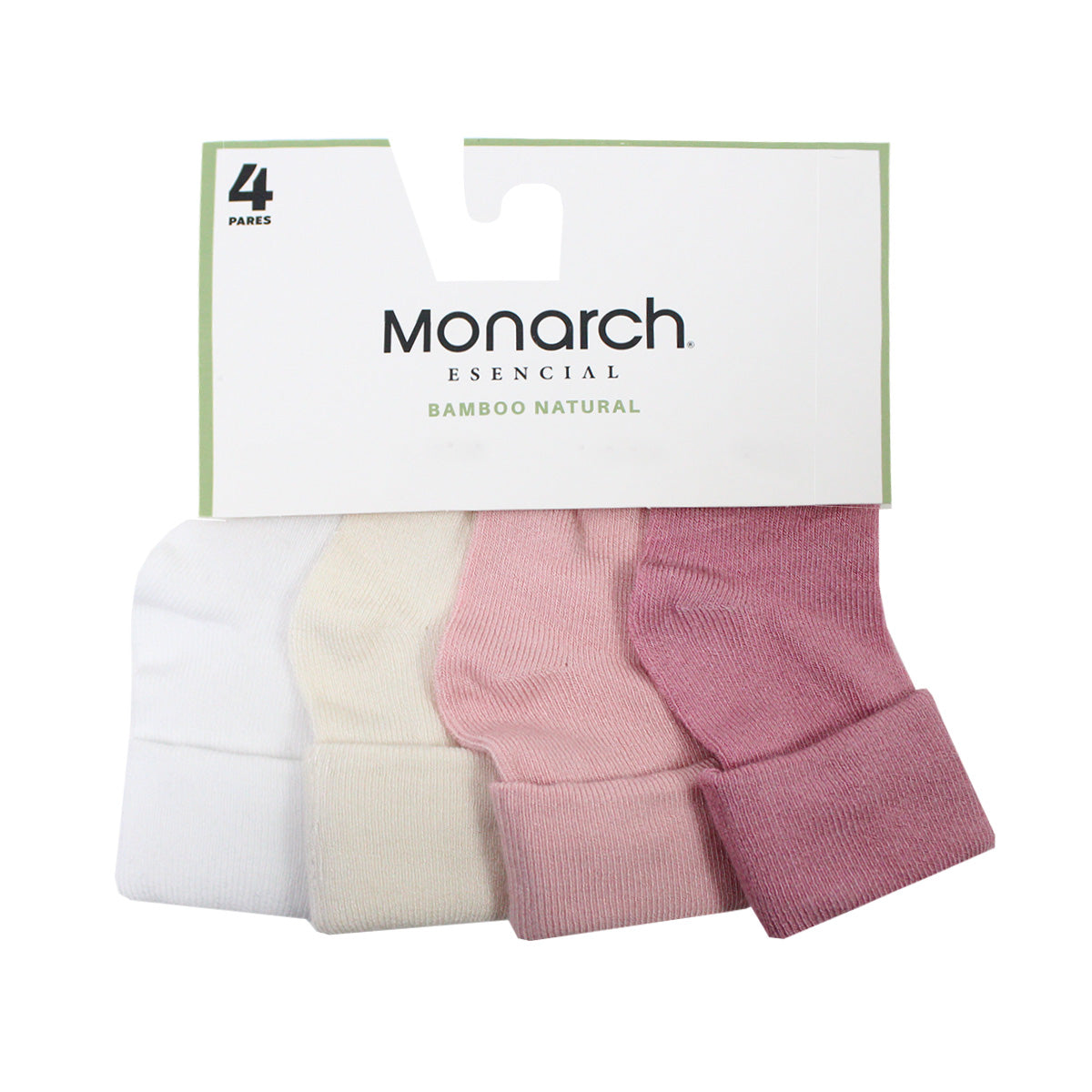 Monarch - 4 Pares Calcetines Bamboo Con Vuelta