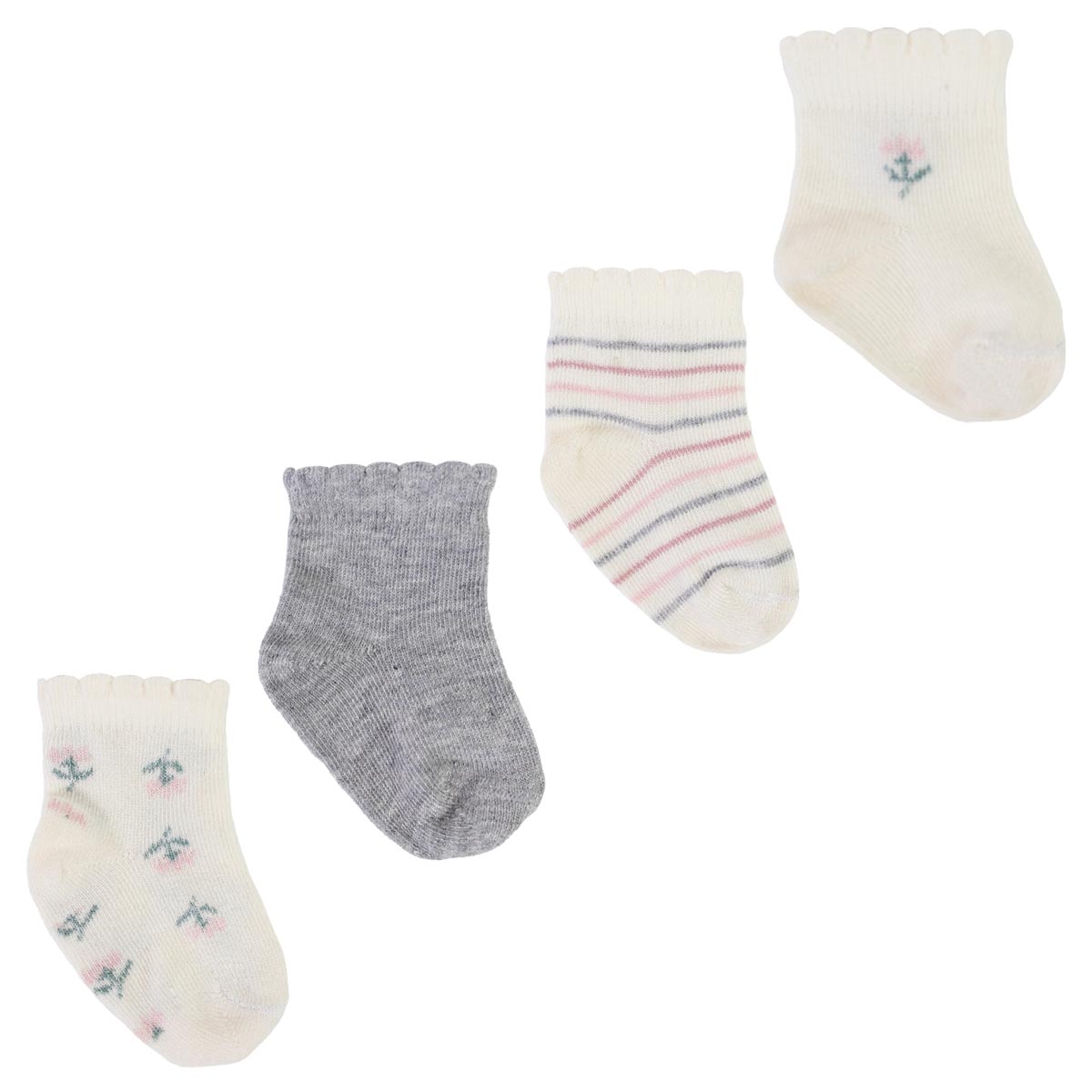 Monarch - 4 Pares Calcetín Bamboo Flores