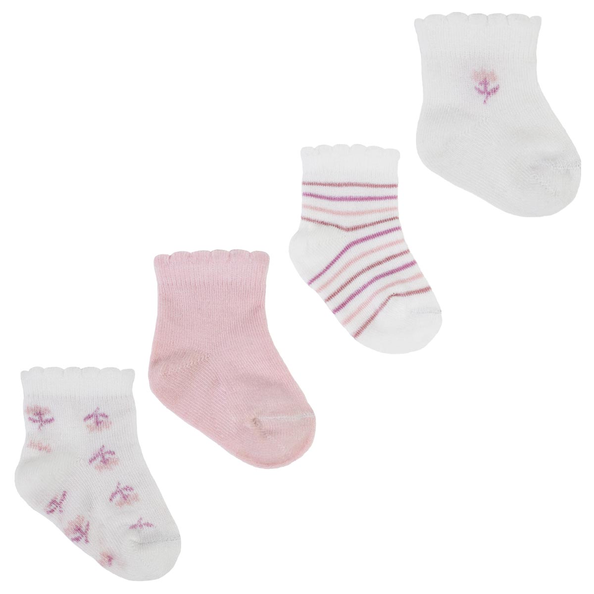 Monarch - 4 Pares Calcetín Bamboo Flores