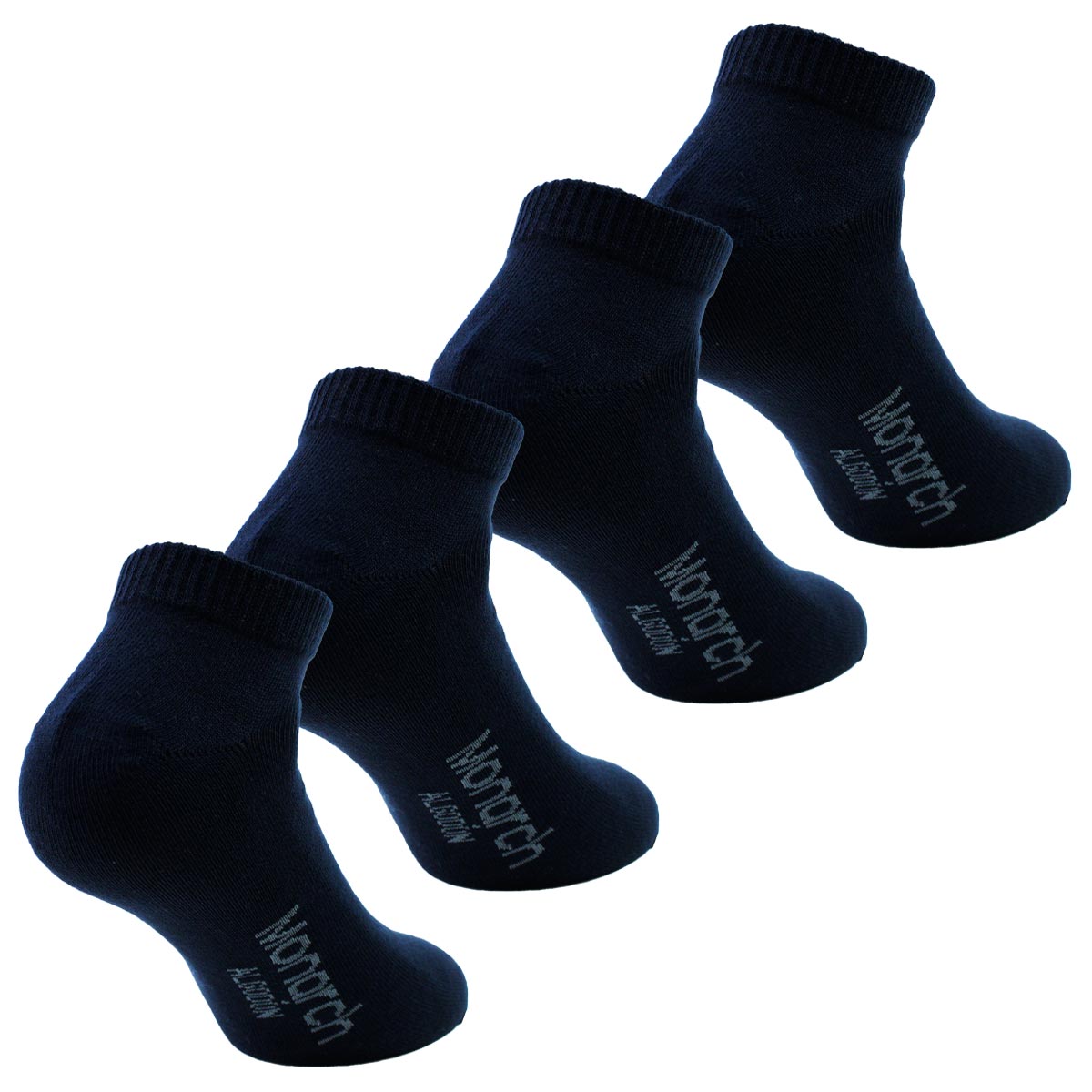 Monarch - 4 Pares Calcetín Algodón Liso Largo 0/4