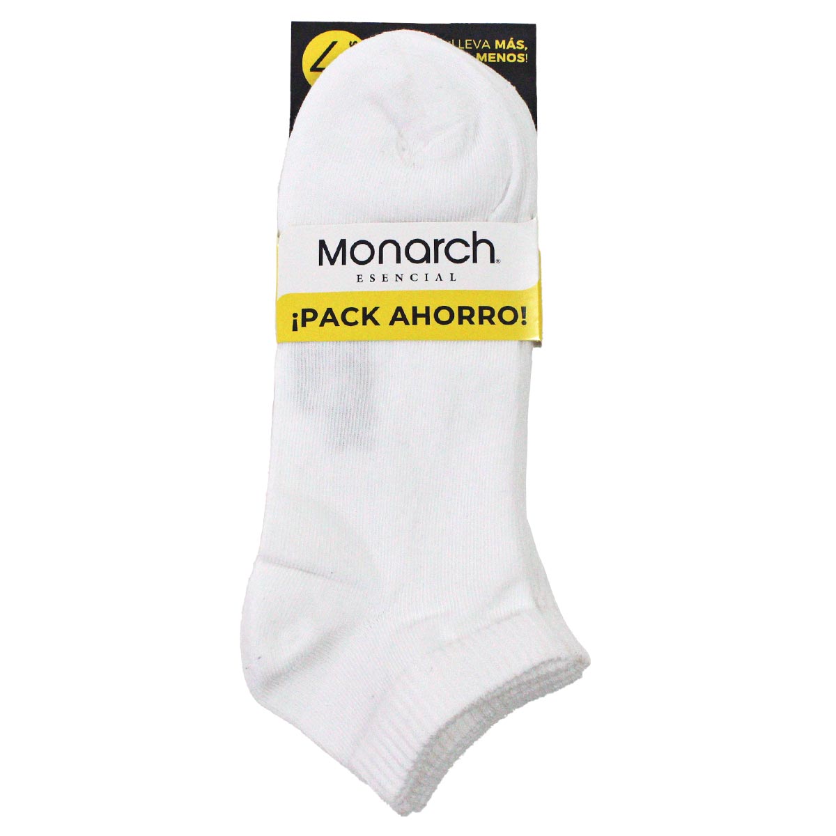 Monarch - 4 Pares Calcetín Algodón Liso Largo 0/4