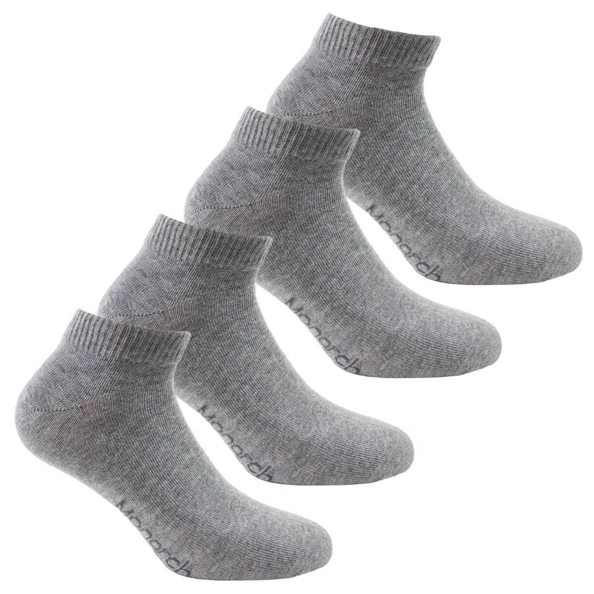 Monarch - 4 Pares Calcetín Algodón Liso Largo 0/4