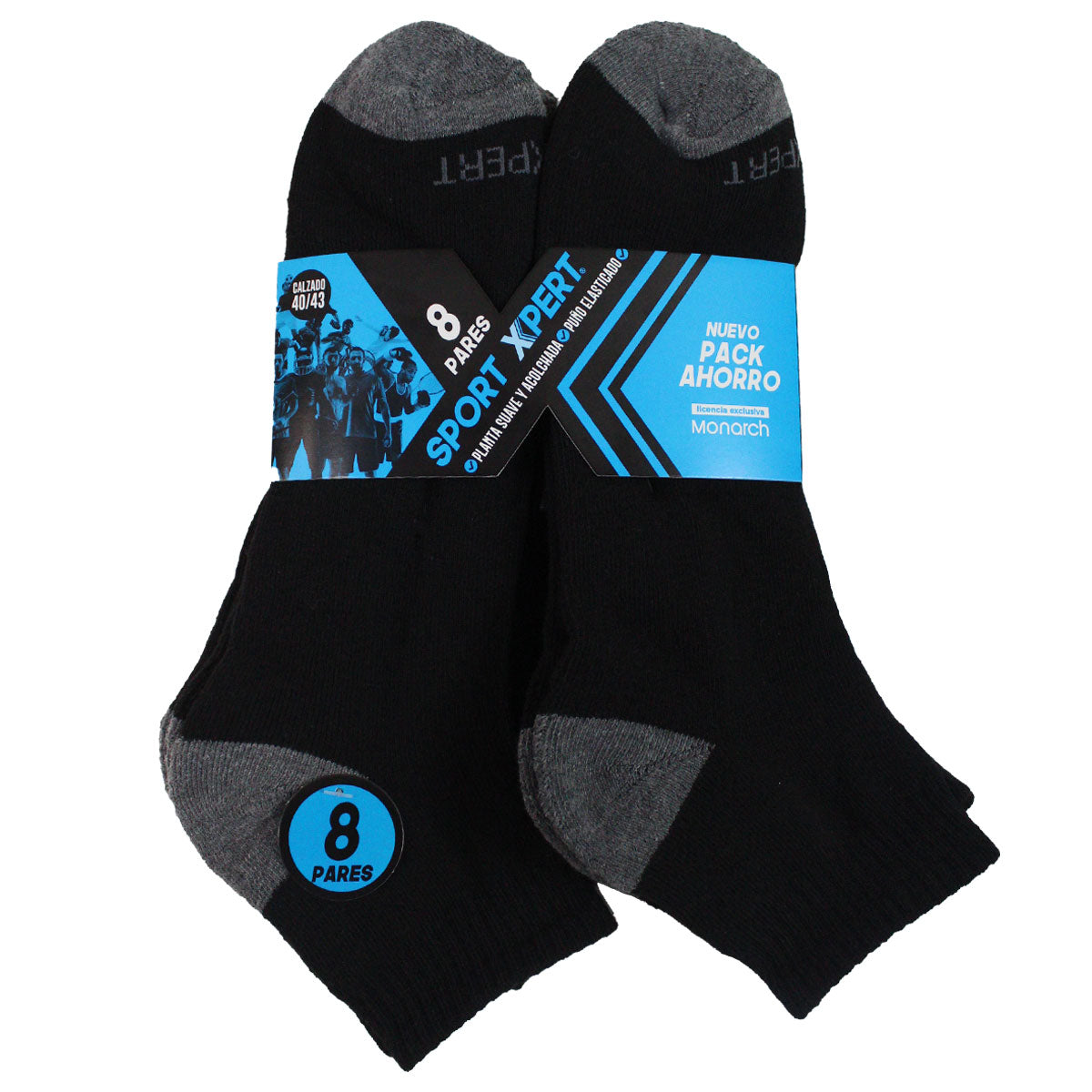 Monarch - Pack 8 Calcetines Deportivos Sport Xpert