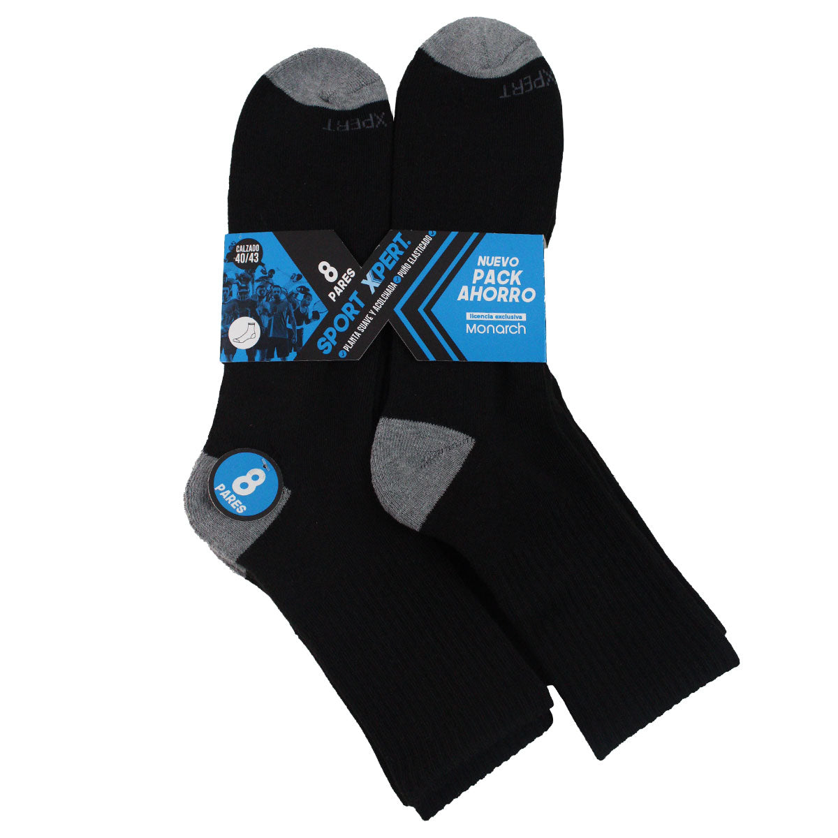 Monarch - 8 Pares Calcetín Sport Xpert 2/4