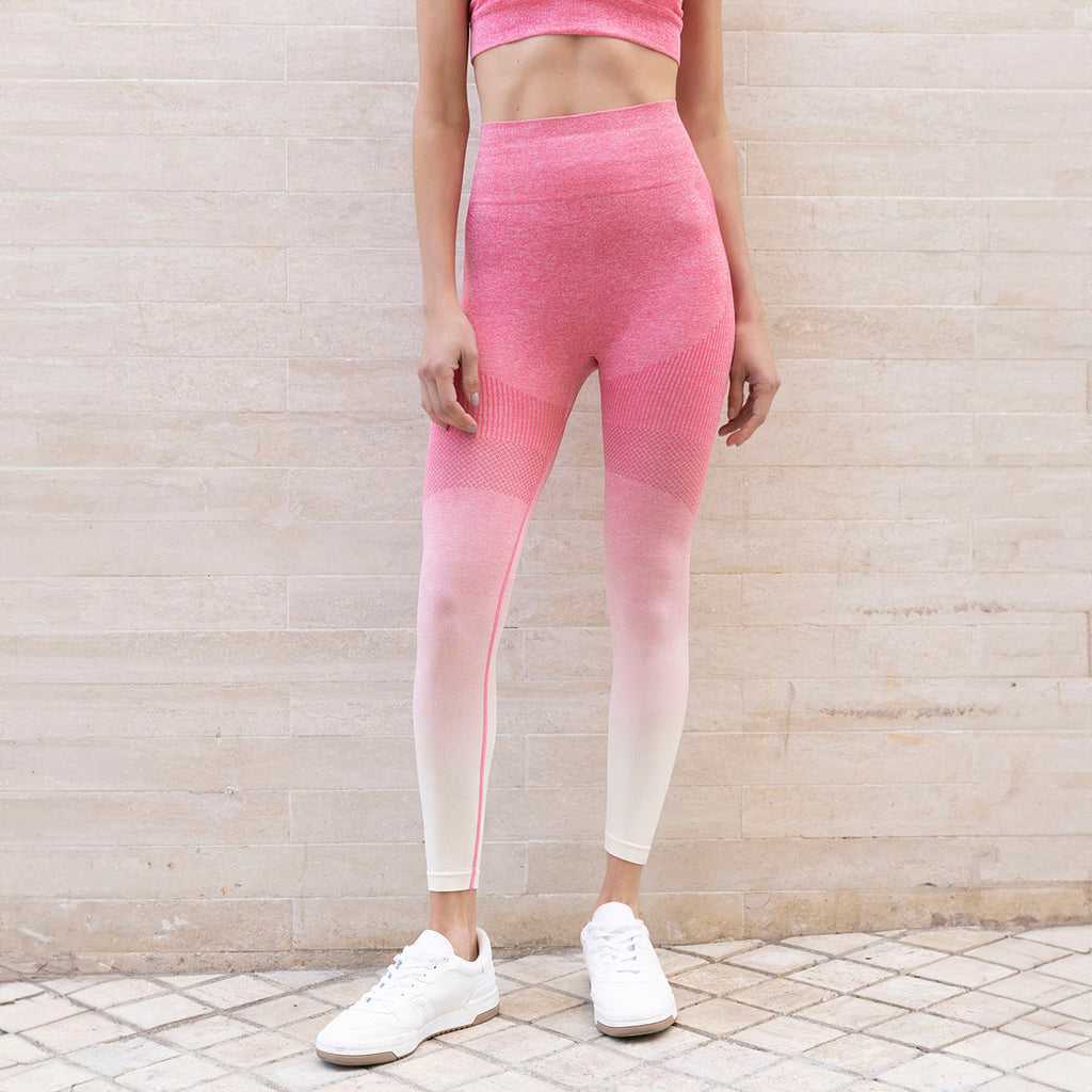 Monarch - Calza Seamless 3/4 Jaspeado Fucsia