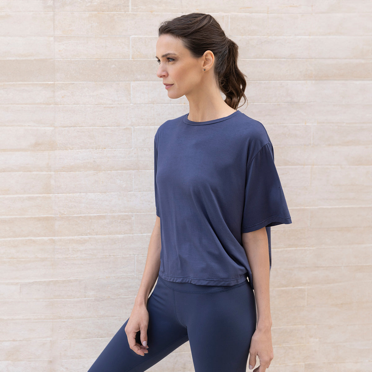 Monarch - Polera Manga Corta Azul